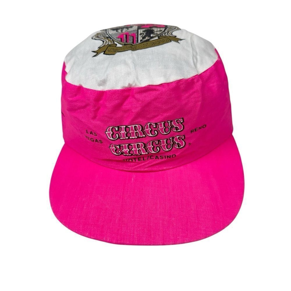 VTG Circus Circus Hotel Casino Las Vegas NV Pink Painters Snapback Hat Cap 90s